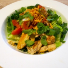 Chicken Club Salad (GF, Dairy-free, Egg-free) https://eattonelove.wordpress.com/2014/05/21/why-not-both-healthy-chicken-club-salad-recipe/