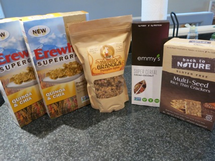 Whole Foods cereals and crackers (GF vegan)